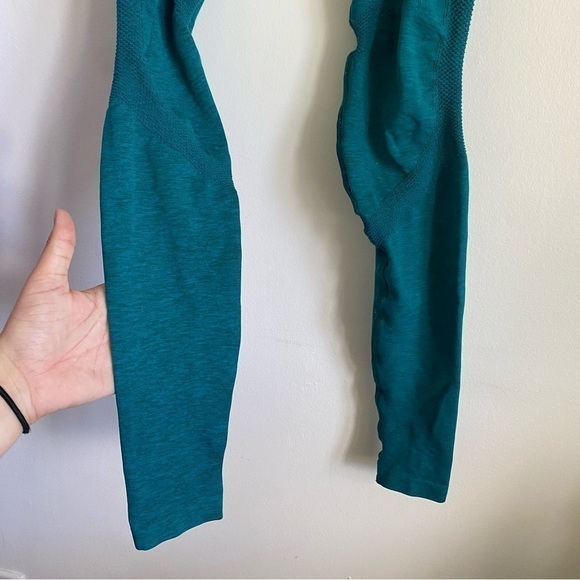 Alphalete Compression Tight Workout Spandex High-Rise Leggings • Turquoise • XS - Picture 4 of 10